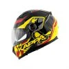 Casco Moto Integrale Kappa KV-27 Denver Skull Free Ride Gialla