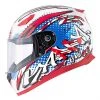 Casco Moto Integrale Kappa KV-38 Houston Spray Bianco Lucido Blu Rosso