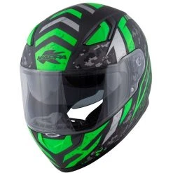Casco Moto Integrale Kappa KV-41 Dallas Pixel Nero Opaco Verde