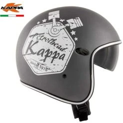 Casco Moto Jet In Fibra Vintage Custom Kappa KV-29 PHILADELPHIA Petrolhead Titanio -KAPPA Saldi casco moto jet in fibra vintage custom kappa kv 29 philadelphia petrolhead titanio 139120