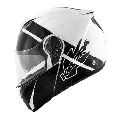 Casco Moto Modulare Kappa KV32 ORLANDO Linear Nero Lucido Bianco