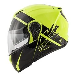 Casco Moto Modulare Kappa KV32 ORLANDO Linear Nero Lucido Giallo
