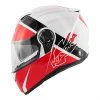 Casco Moto Modulare Kappa KV32 ORLANDO Linear Rosso Lucido Bianco