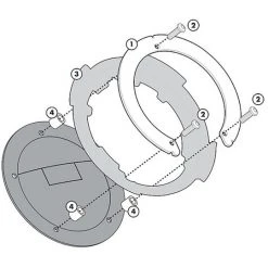 Kit Attacco Per Borsa Kappa BF05K Per Tanklock -KAPPA Saldi kit attacco per borsa kappa bf05k per tanklock 18139